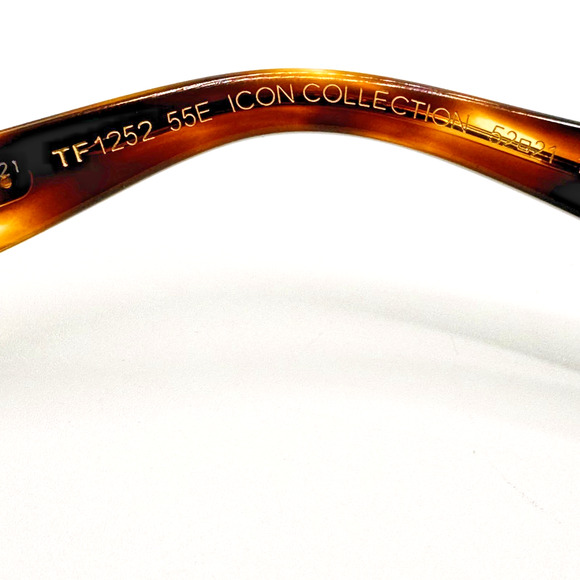 Tom Ford Sunglasses Icon Collection TF1252 55E Havana Cat Eye Brown Lens 52mm